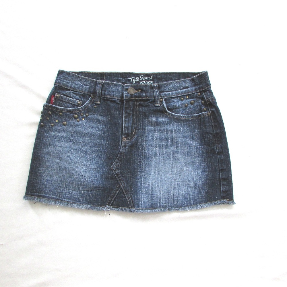 4/$20 Tyte Embossed Studded Jean Skirt